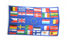 Drapeau Union Européenne UE avec 28 Pays
