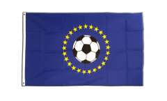 Drapeau Union Européenne UE avec football