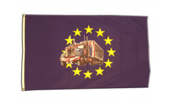 Drapeau Union européenne UE avec Camion