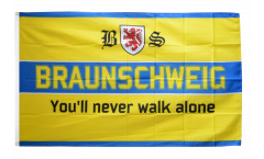 Drapeau supporteur Braunschweig - You'll never walk alone