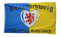 Drapeau supporteur Braunschweig Für immer blau gelb