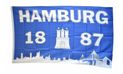 Drapeau supporteur Hamburg 1887 bleu