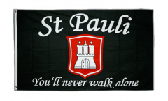 Drapeau supporteur St. Pauli - You'll never walk alone