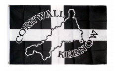 Drapeau Royaume-Uni Cornwall Kernow Silhouette