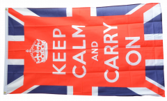 Drapeau Royaume-Uni Keep calm and carry on