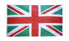 Drapeau Royaume-Uni Union Jack vert-rouge
