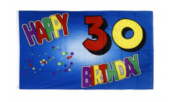 Drapeau Happy Birthday 30 bleu