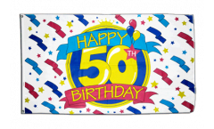 Drapeau Happy Birthday 50