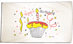 Drapeau Happy Birthday gâteau