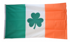 Drapeau Irlande avec le symbole du Shamrock
