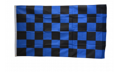 Drapeau Damier Bleu-Noir