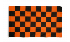 Drapeau Damier Noir-Orange