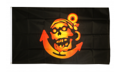 Drapeau Pirate doré avec ancre
