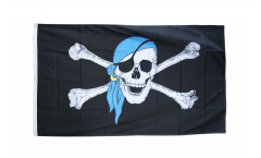 Drapeau Pirate avec foulard bleu