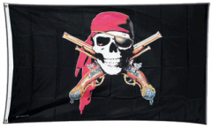 Drapeau Pirate avec des pistolets