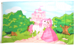 Drapeau Princesse avec cheval
