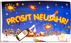 Drapeau Prosit Neujahr - Bonne année