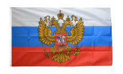 Drapeau Russie avec blason