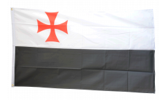 Drapeau Croix du templier noir-blanc
