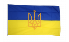 Drapeau Ukraine avec Blason