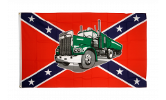 Drapeau confédéré USA Sudiste avec Camion