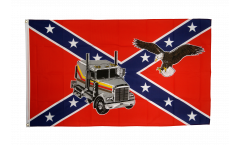 Drapeau confédéré USA Sudiste Camion et Aigle