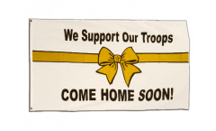 Drapeau USA Etats-Unis We support our troops come home soon