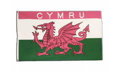Drapeau Pays de Galles CYMRU rose