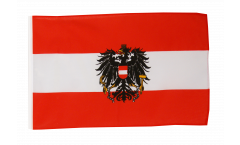 Drapeau Autriche avec aigle avec ourlet
