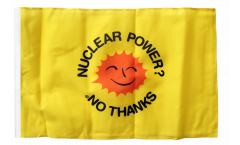 Drapeau Nuclear Power No Thanks avec ourlet