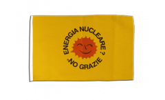 Drapeau Energia Nucleare No Grazie avec ourlet