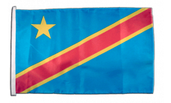 Drapeau République démocratique du Congo avec ourlet