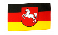 Drapeau Allemagne Basse-Saxe avec ourlet