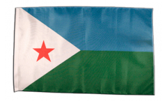 Drapeau Djibouti avec ourlet