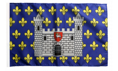 Drapeau France Carcassonne avec ourlet
