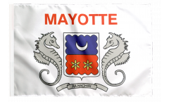 Drapeau France Mayotte avec ourlet