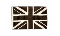 Drapeau Royaume-Uni Union Jack noir avec ourlet
