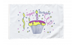 Drapeau Happy Birthday gâteau avec ourlet