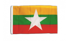 Drapeau Myanmar nouveau avec ourlet