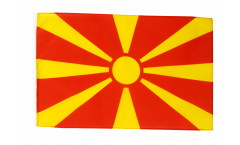 Drapeau Macédoine du Nord avec ourlet