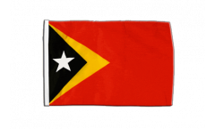 Drapeau Timor oriental avec ourlet