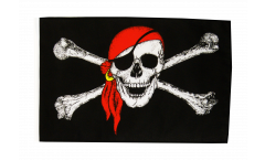 Drapeau Pirate avec foulard avec ourlet