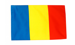 Drapeau Roumanie avec ourlet