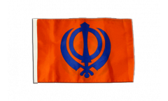 Drapeau Sikhisme avec ourlet