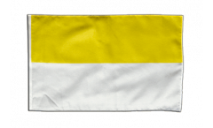 Drapeau Bande jaune-blanche avec ourlet