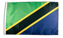 Drapeau Tanzanie avec ourlet