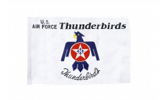 Drapeau USA Etats-Unis Thunderbirds US Air Force avec ourlet