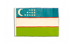 Drapeau Ouzbékistan avec ourlet