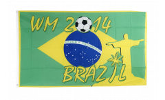 Drapeau CDM 2014 Brésil vert