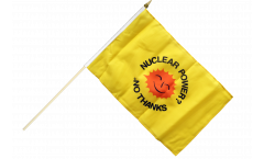 Drapeau Nuclear Power No Thanks sur hampe